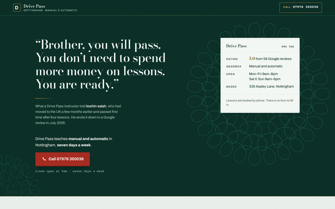 Drive Pass website