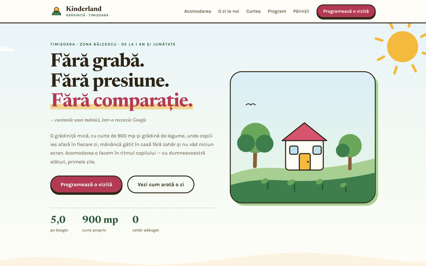Kinderland kindergarten website