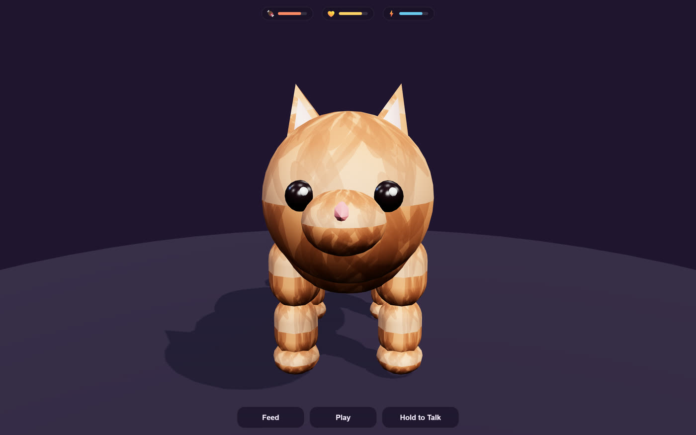 Whiskerling 3D virtual cat